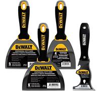 DEWALT Stainless Steel Putty Knife 3-Pack + FREE Bonus 9-in-1 Multitool | Soft Grip Handles | DXTT-3-140