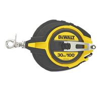 DeWALT Steel Long Tape Measure 30m/100ft (Width 12mm) metric and imperial graduations blade is corrosion resistant for added durability blade-release button and a 5-to-1 gear ratio