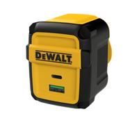 DeWALT 2-Port Europe PD Wall Charger 49.5W one USB C port and one Qualcomm® Quick Charge™ 3.0 USB A port. It offers 2.5x faster charging speed for powerful devices due to advanced Power Delivery