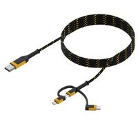 DeWalt Charging Cable DWT1311356 3-in-1 USB-A to USB-C/Lightning/Micro 1.8m Kevlar-reinforced