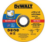 DeWalt Thin Stainless Steel Cutting Disc 115mm Pack of 10
