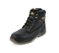 DEWALT Titanium Men's Waterproof, Leather, Steel Safety Toe Work Boot, Black UK 7