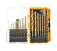 DEWALT Titanium Nitride Coated, 21-Piece (DW1361),Yellow Titanium Pilot Point Drill Bit Set