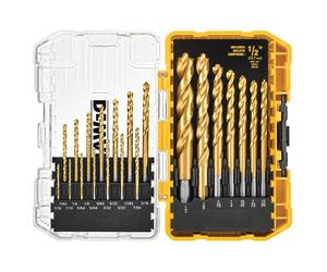DEWALT Titanium Nitride Coated Drill Bit Set Pilot Point 21-Piece (DW1361)