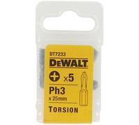 Dewalt DT7233-QZ Dt7233 Torsion Bits Ph3 X 25Mm (Pack 5)