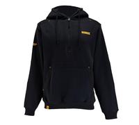 DEWALT Tough Hoodie, Cottonpoly and Cordura Reinforced, Work Hooded Sweatshirt, Black, Large