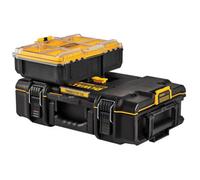 Dewalt Tough System 2.0 DS166 Stackable Toolbox Case + 1/2 Width Deep Organiser