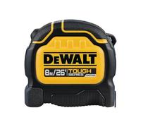 DeWALT TOUGHSERIES™ Tape Measure 8m/26ft (Width 32mm) Rip-Shield ; blade coating that provides increased durability ultra-tough housing keeps the tape safe and secure EC Class II