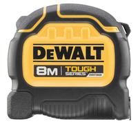DeWALT TOUGHSERIES™ Tape Measure 8m (Width 32mm) (Metric Only) Rip-Shield ; Blade Coating That Provides Increased Durability Ultra-Tough housing Keeps The Tape Safe and Secure EC Class II