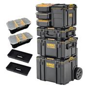 Dewalt Toughsystem 2 11Pc Rolling Mobile Tool Storage Box Trolley + Organisers