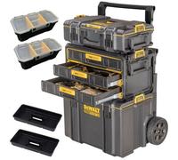 Dewalt Toughsystem 2 Ds450 Rolling Tool Box Trolley + Ds166 + 3 Draw Organiser