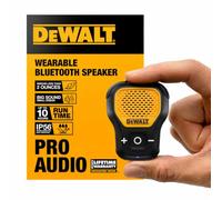 DEWALT Tragbarer Bluetooth-Lautsprecher (aktualisierte Version), kabelloser Jobsite Pro wasserdichter tragbarer Lautsprecher (nicht magnetisch), integriertes Mikrofon für Freisprech-Musik/Anrufe,