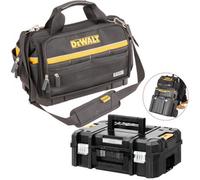 Dewalt Tstak Bottom Heavy Duty Open Mouth Soft Tool Bag 18" + Tstak 2 Case