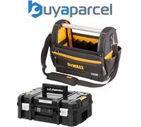 Dewalt Tstak Bottom Large Pro Open Mouth Tote Bag 18" Toolbag + Tstak 2 Case