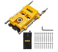 DEWALT Twin Pro Pocket Hole Jig Kit with MagniClip™ Storage System - Pocket Hole Jig with Twin Drill Guide, Pocket Hole Drill Bit, Storage bag & Pocket Screws - Heavy-Duty Drill Jig for Woodworking