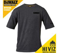 Dewalt Typhoon T-Shirt Mens Charcoal Grey Workwear Work Top Crew Neck Logo Chest