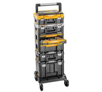 Dewalt Ultimate Tstak Tower Trolley Carrier Set - 6 Tstak Boxes & Organisers