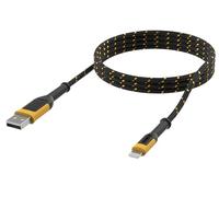 DEWALT USB A to Lightning® Reinforced Charging Cable 1.8m (6ft) Reinforced Kevlar® (withstands repeated bending and flexing) For Extra Long Life Span