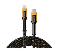 DEWALT USB C to LighLightning® Charging Cable 1.2 Metres (4ft) Reinforced Kevlar® (withstands repeated bending and flexing) For Extra Long Life Span
