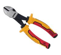 Dewalt VDE Diagonal Cutting Pliers 160mm, Approx. Hardness 61±2 HRC and Depth is 1.5±0.5mm. The high Leverage Design Increased jaw Force. A Black Oxide Trim extends lifespan
