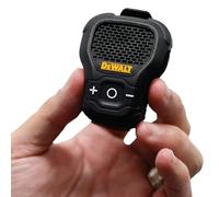 DEWALT Wearable Bluetooth Portable Speaker - Magnetic Clip-On Wireless Bluetooth Speaker - Jobsite Pro Water-Resistant Portable Speaker - Built-in Mic for Hands-Free Music and Calls