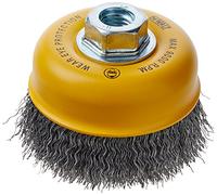 DEWALT Wire Cup Brush, Crimped, Carbon Steel, 4-Inch x 5/8-Inch, 11 HP, 014-Inch (DW49101)