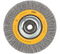 DEWALT Wire Wheel, 8-Inch, Crimped, 5/8-Inch Arbor, Wide Face, 014-Inch (DW4907)