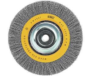 DEWALT Wire Wheel, 8-Inch, Crimped, 5/8-Inch Arbor, Wide Face, 014-Inch (DW4907)