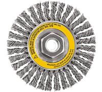 DEWALT Wire Wheel, Stainless, Stringer Bead, 4-Inch x 5/8-Inch, 11 HP.020-Inch (DW49204)