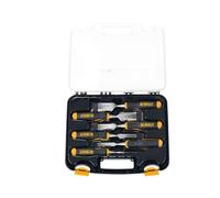 DeWalt Wood Chisel Set, 6 Piece, Contains one of each size: 6, 13, 19, 25, 32, 38mm (1/4, 1/2, 3/4, 1, 1.1/4, 1.1/2in).