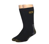 DeWALT Wool High Boot Cut Socks (Black) | Premium Warm Socks for Men | Moisture-Wicking Wool Blend Winter Socks with Reinforced Cushioned Heel | Stay in Place All Day Long | 1 Pair