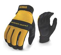 Dewalt Work Gloves Synthetic Padded Leather Palm And Brow Wipe Dewperform2