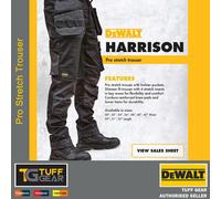 Dewalt Work Trousers Holster Pockets - Regular Fit with Pro Stretch Black & Grey