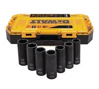 DEWALT McLaren 1/2in Drive Deep Impact Socket Set, 7-Piece, Metric 17-24mm