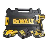 DEWALT XR 18V 5 Ah Li-Ion Brushless Impact Driver With 2 Batteries