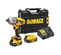 DeWalt XR FlexVolt DEWALT DCF900P2T-GB 18V XR Brushless 1/2" Hog Ring High Torque Impact Wrench - 2x 5Ah Battery