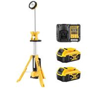 DeWALT XR LED Tripod Light 18V with 2 x 5ah Batt & Charger DCL079