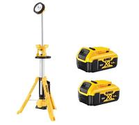 DeWALT XR LED Tripod Light 18V with 2 x 5ah Batt DCL079