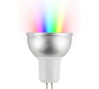 Dewan Store iQ-WiFi Bulb MR16S Smart dimmable Colour WiFi Bulb with MR16 Short Spotlight Fitting-Alexa & Google Home Compatible, Glass