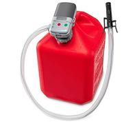 Deway Automatic Fuel Transfer Pump with Auto-Stop, AA Battery Powered, Advanced Adapter Fits All Size Cans, Extra Long Hose, Portable Liquid Pump for Gasoline, Diesel Fuel & More