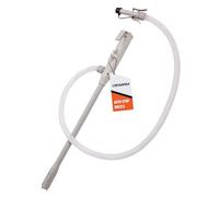 DeWay Battery-Powered Stick Fuel Transfer Pump with Auto-Stop Nozzle, Fast 3.2GPM Flow Rate & 51” Clear Transfer Hose, Fits Most Gas Cans for Pumping Gasoline, Kerosene, Diesel & Non-Potable Water