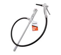DeWay Battery-Powered Stick Fuel Transfer Pump with Hand Trigger Nozzle, 3.2GPM Flow Rate & 51” Rubber Transfer Hose, Fits Most Gas Cans for Pumping Gasoline, Kerosene, Diesel & Non-Potable Water