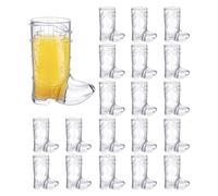 dewdat 25 Cowboy Boot Shot Glasses, 1oz Western Cowboy Beer Mugs, Reusable Cowboy Cowgirl Plas-tic Mugs for Decorations Bachelorette Supplies