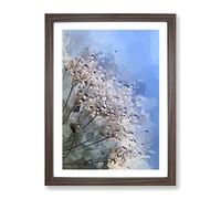 Dewdrops Upon A Dandelion In Abstract Modern Framed Print | A4 Walnut Framed Wall Art | Ready to Hang | Abstract Fantasy Picture | Living Room Bedroom Lounge Office