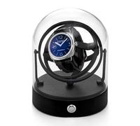 DEWEGER- Orbit Single Watch Winder for Mechanical Watch Quiet Motor Fit Lady Man for Rolex and Most, Black, Fashion