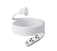 DEWENWILS 15m Flat Plug Extension Cord, Ultra Thin 3 Pin Power Strip 13A/125V/1625W, 16/3AWG Flat Power Cable for Small Indoor Spaces