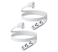 DEWENWILS Flat Plug Extension Cord 6ft Ultra Slim 3 Point 13A/125V/1625W 16/3AWG Flat Earth Cable for Small Spaces