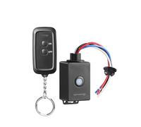 DEWENWILS IP65 Waterproof Outdoor Wireless Light Switch Kit, No Wiring Required, 30M Range, 15A Wall Switch for Ceiling Light, Fan, Lamp, Black
