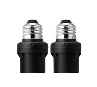 DEWENWILS Light Sensor Socket, Dusk to Dawn Sensor Socket, Light Bulb Socket for Light Fixtures, Compatible with Incandescent/CFL/LED/Halogen Bulbs, Black, 2 Pack