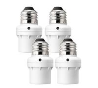 DEWENWILS Light Sensor Socket, Twilight to Dawn Sensor Socket, Bulb Socket for Light Fixtures, Compatible with Incandescent / CFL/LED/Halogen Bulbs, Pack of 4